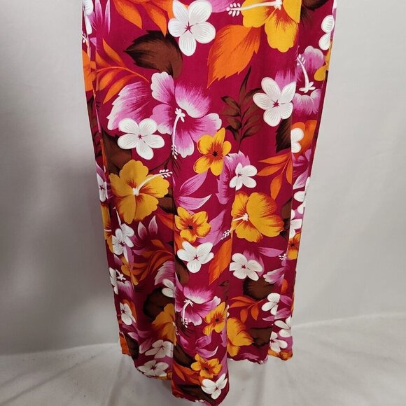 Bali Chic Women's Size Small Tropical Floral Print Sleeveless Maxie Dress Beach - Picture 4 of 13